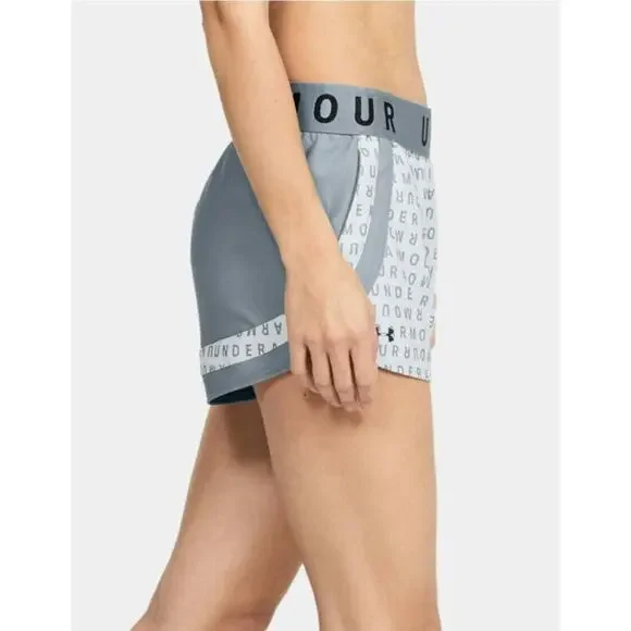 Under Armour Women’s Play Up Shorts 3.0 Loose Coupe Purple42 - Picture 3 of 9